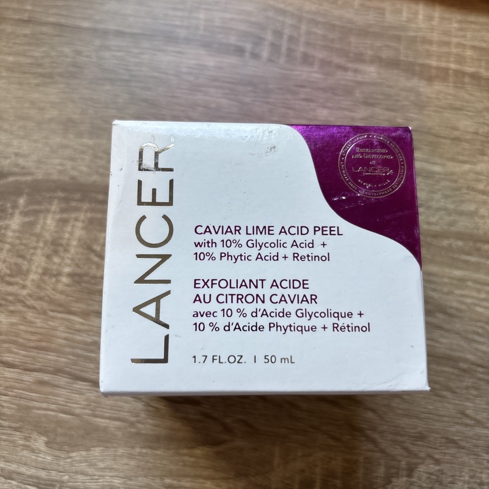 Lancer Caviar Acid Peel Glycolic & Phytic Acid Retinol Full 1.7 oz NEW